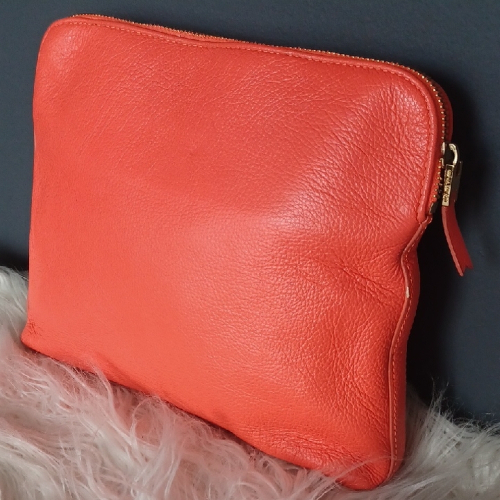 India Hicks Leather Clutch / Organizer